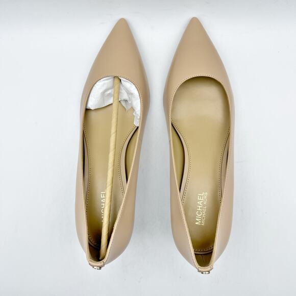 Michael Kors Womens Alina Flex Kitten Pump US 7 M Blush Beige Leather NIB - Picture 11 of 13